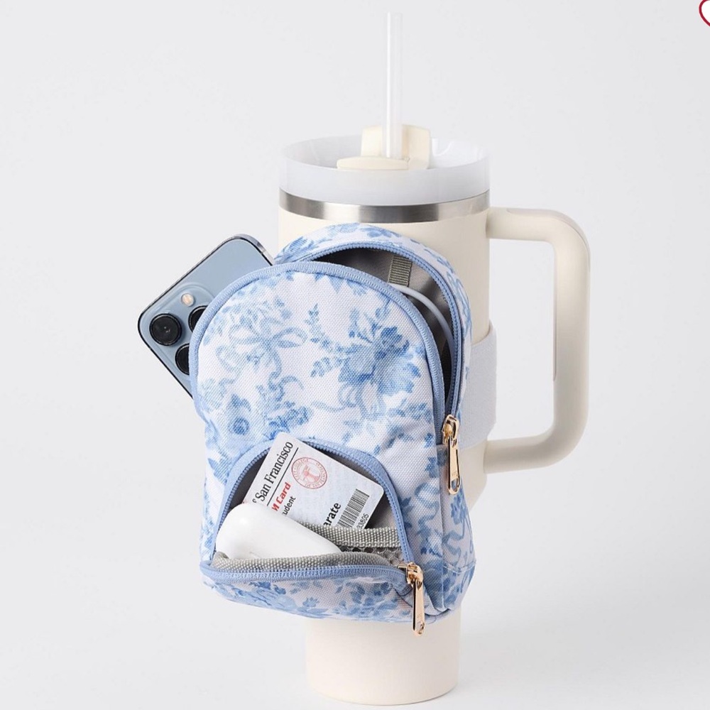 LoveShackFancy Blue Damask Mini
Water Bottle Backpack
